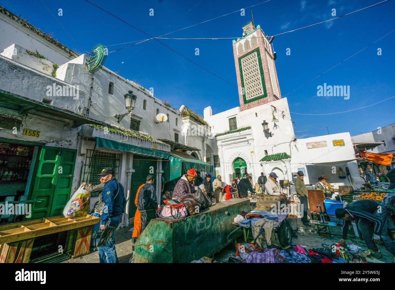 Große Moschee von Tetouan, Jamaa el Kebir, Medina von Tetouan, UNESCO-Weltkulturerbe, Marokko, Nordafrika, afrikanischer Kontinent Stockfoto