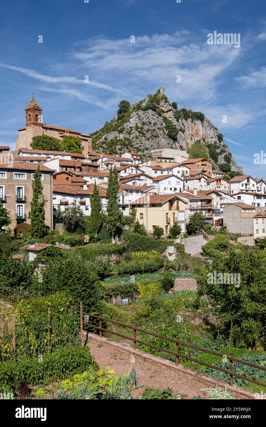 Kirche San Martín, 16. Jahrhundert, Dorf Nieva de Cameros, La Rioja, Spanien Stockfoto