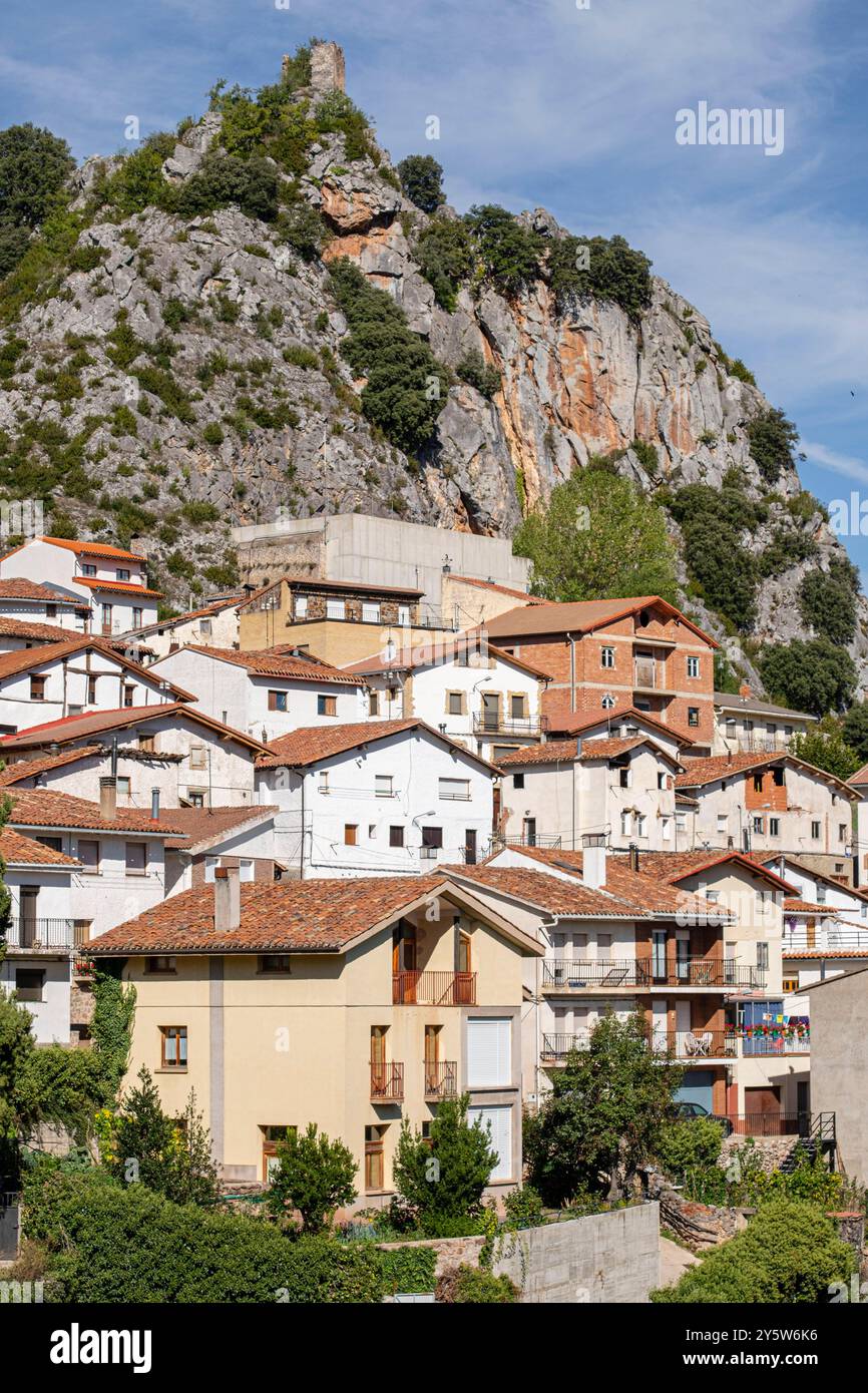 Kirche San Martín, 16. Jahrhundert, Dorf Nieva de Cameros, La Rioja, Spanien Stockfoto