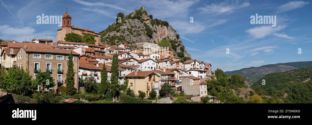 Kirche San Martín, 16. Jahrhundert, Dorf Nieva de Cameros, La Rioja, Spanien Stockfoto