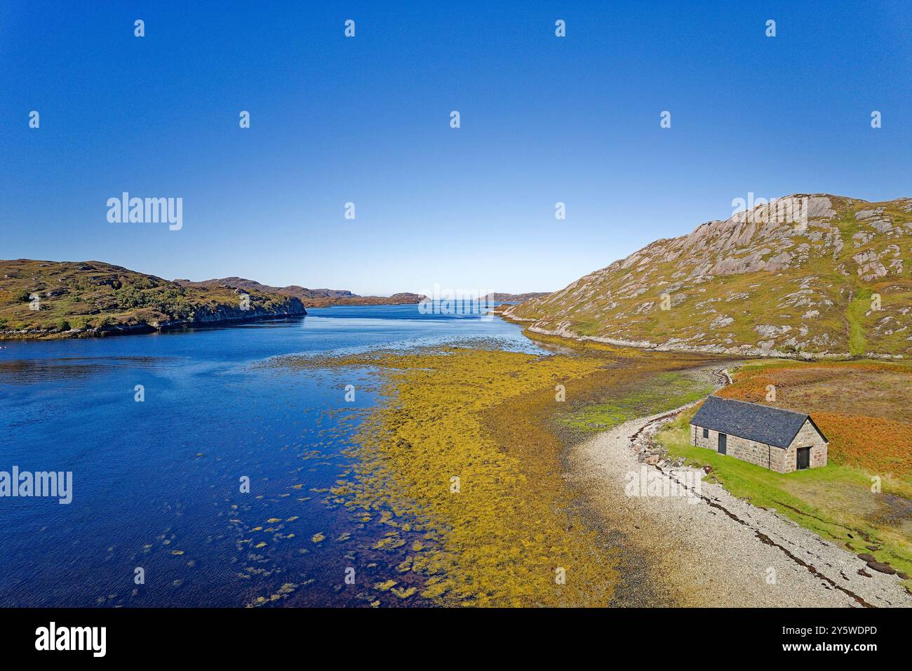 Loch Laxford eine große Westküste von Sutherland Scotland im Spätsommer Stockfoto