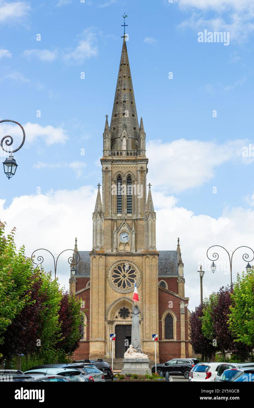 Die Kirche Saint-Eloi, Schutzpatron der Schmiede, Forges-les-Eaux Stockfoto