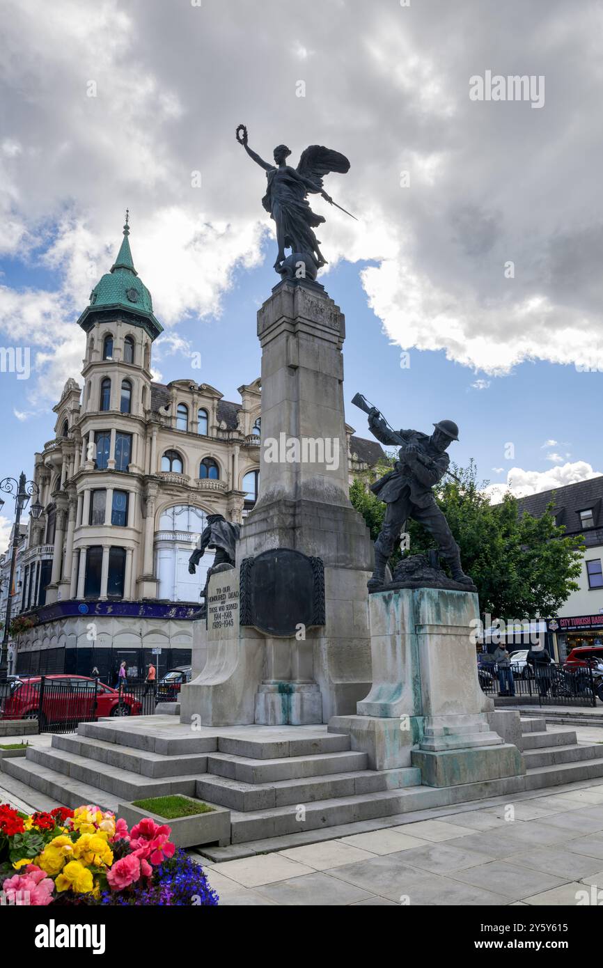 Blick auf das Diamond war Memorial in Derry Stockfoto