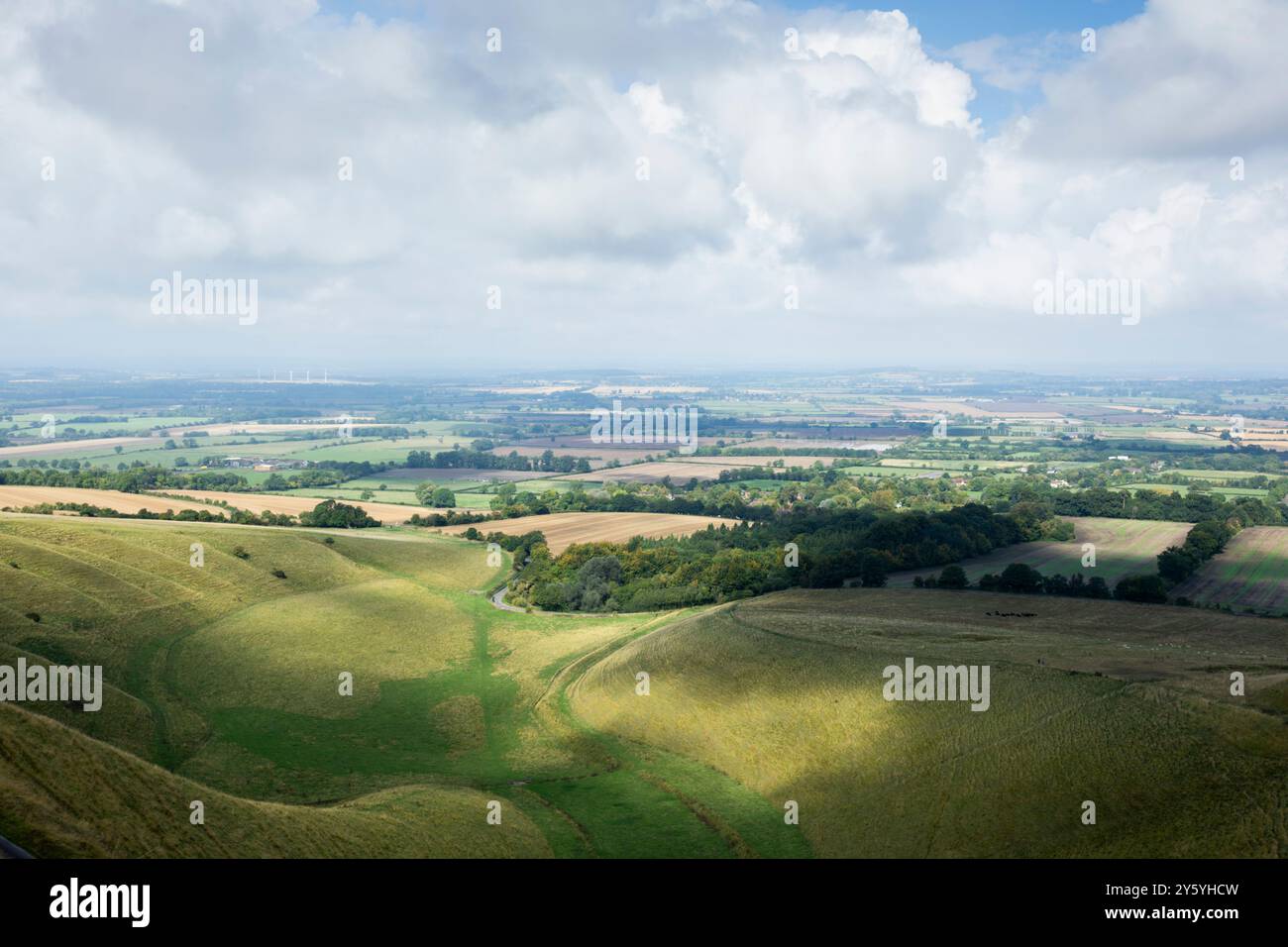 Der Krippe aus White Horse Hill, Uffington. Oxfordshire, Großbritannien. Stockfoto