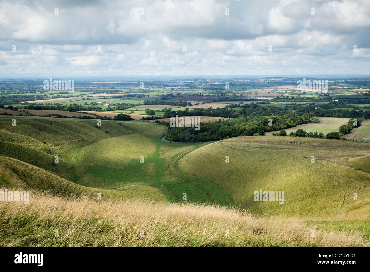 Der Krippe aus White Horse Hill, Uffington. Oxfordshire, Großbritannien. Stockfoto