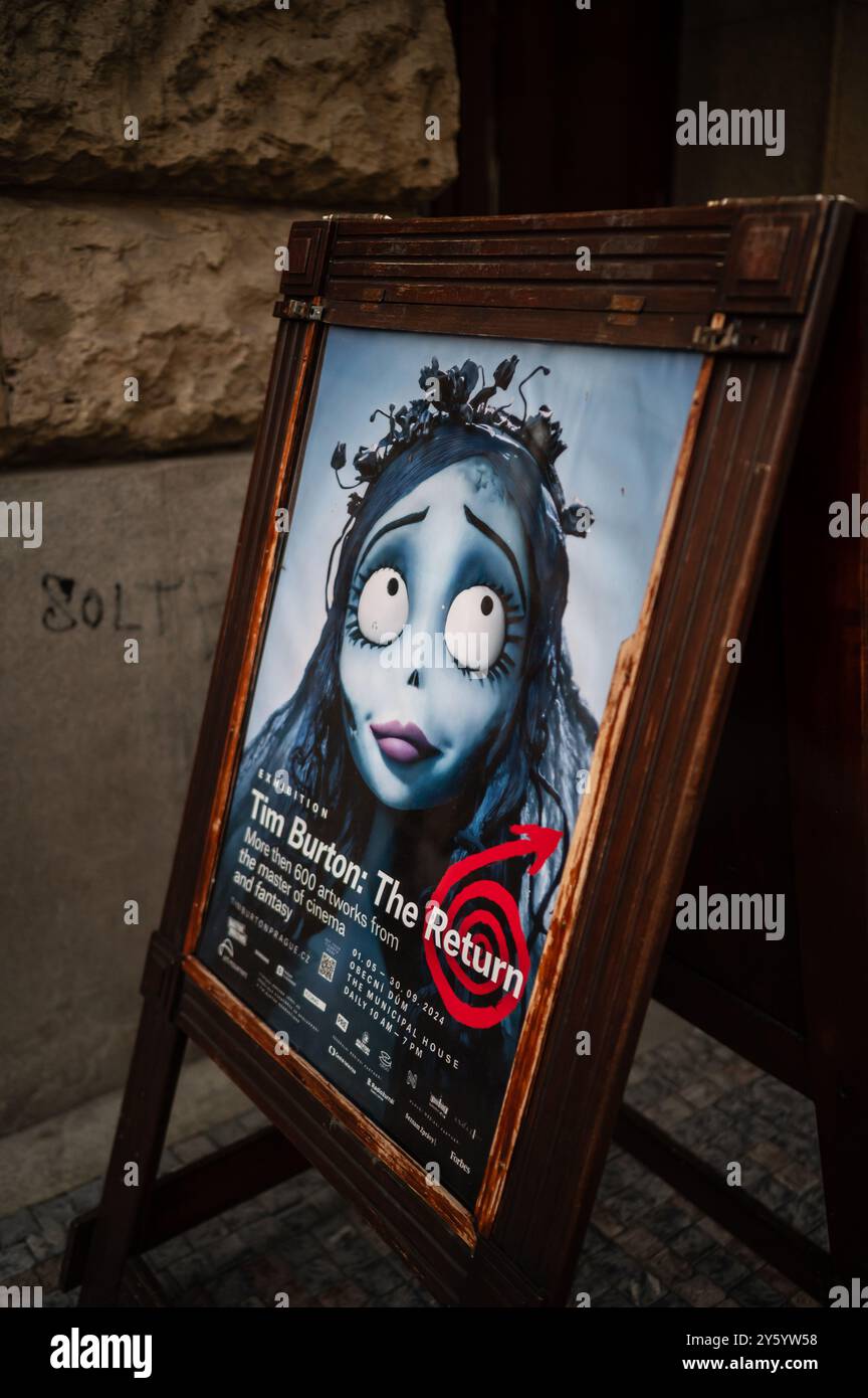 Ausstellung "Tim Burton: Die Rückkehr" in Prag Stockfoto