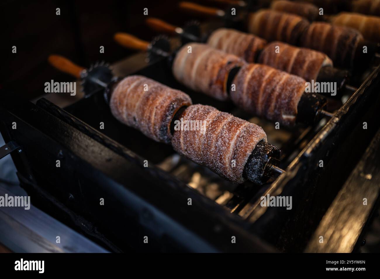 Traditionelles Trdelnik-Gebäck in Prag Stockfoto