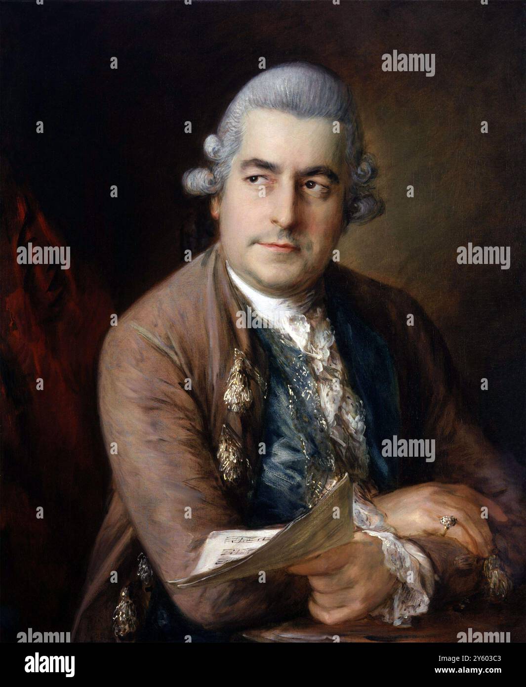 Johann Christian Bach. Porträt des deutschen Komponisten Johann Christian Bach (1735–1782) von Thomas Gainsborough, Öl auf Leinwand, 1776 Stockfoto
