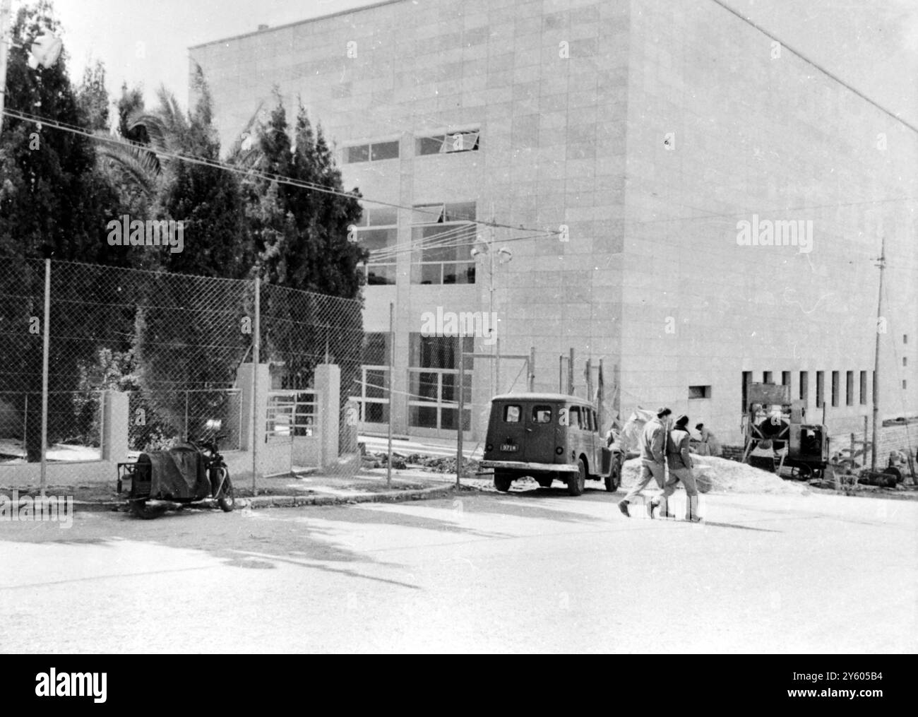 JERUSALEM COURT HOUSE - ADOLF AICHMANN PROZESS FINDET HIER AM 1. MÄRZ 1961 STATT Stockfoto