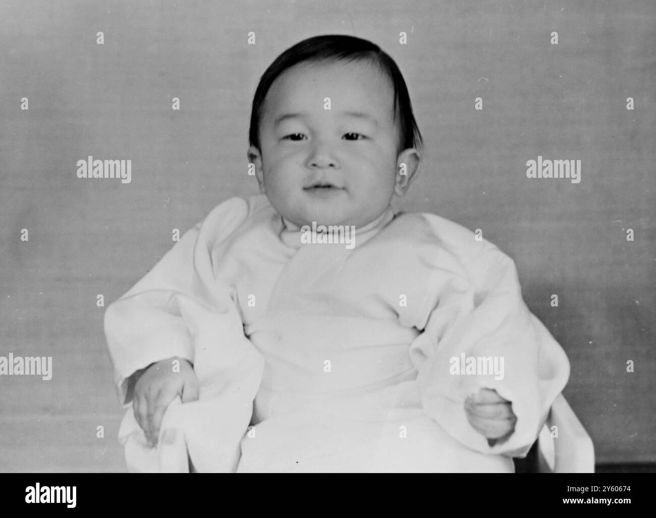 PRINZ HIRO VON JAPAN POSIERT AM 22. FEBRUAR 1961 Stockfoto