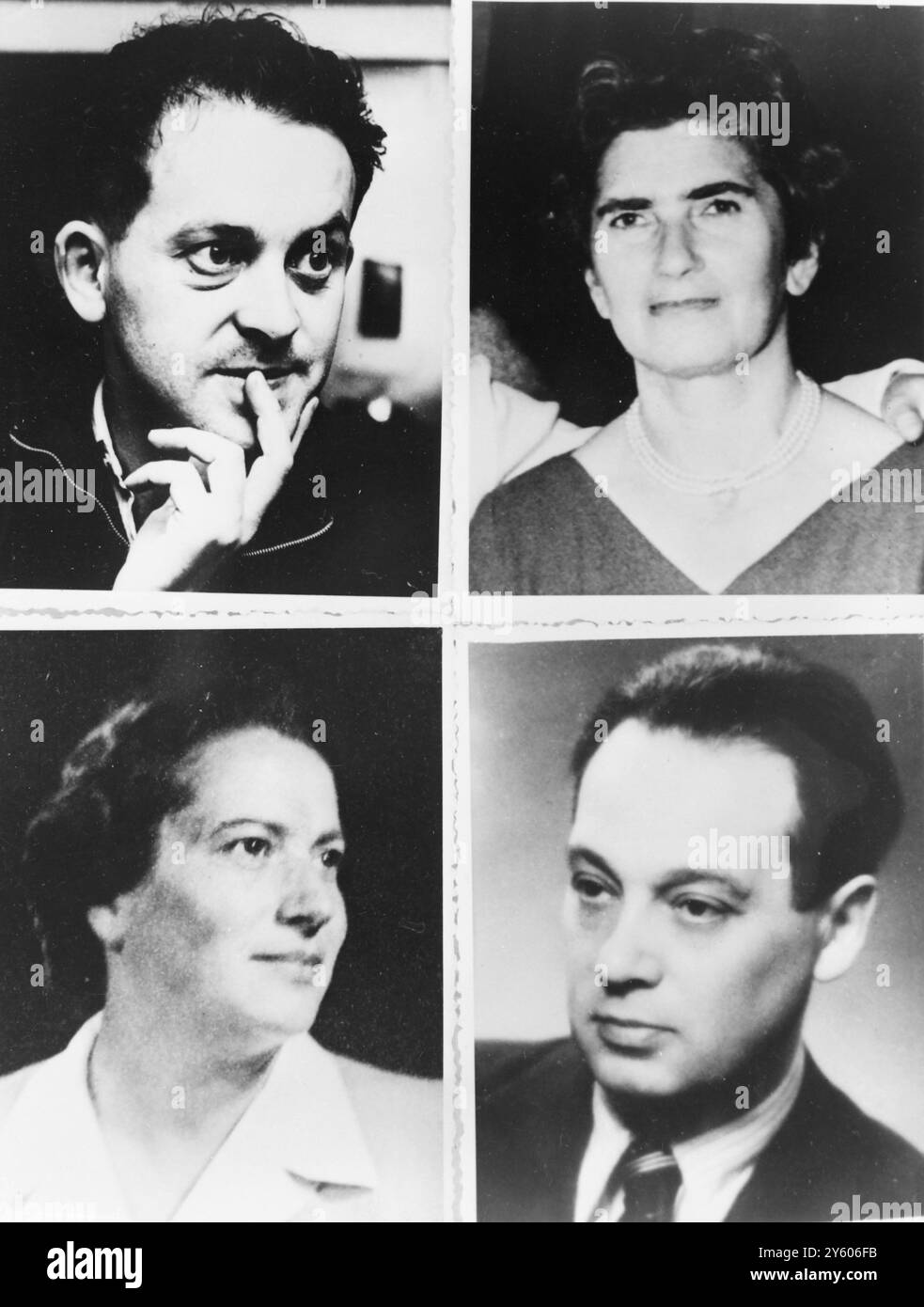 4 ZEUGEN GEGEN DEN NAZI-ADOLF EICHMANN, JERUSALEM, ISRAEL, 22. FEBRUAR 1961 Stockfoto