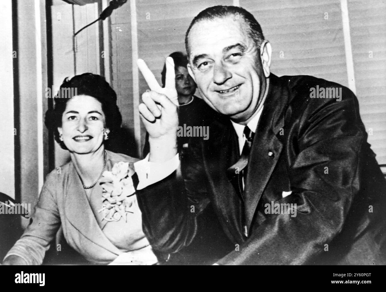 JOHNSON L V UNTERZEICHNEN STIMMEN / Stockfoto