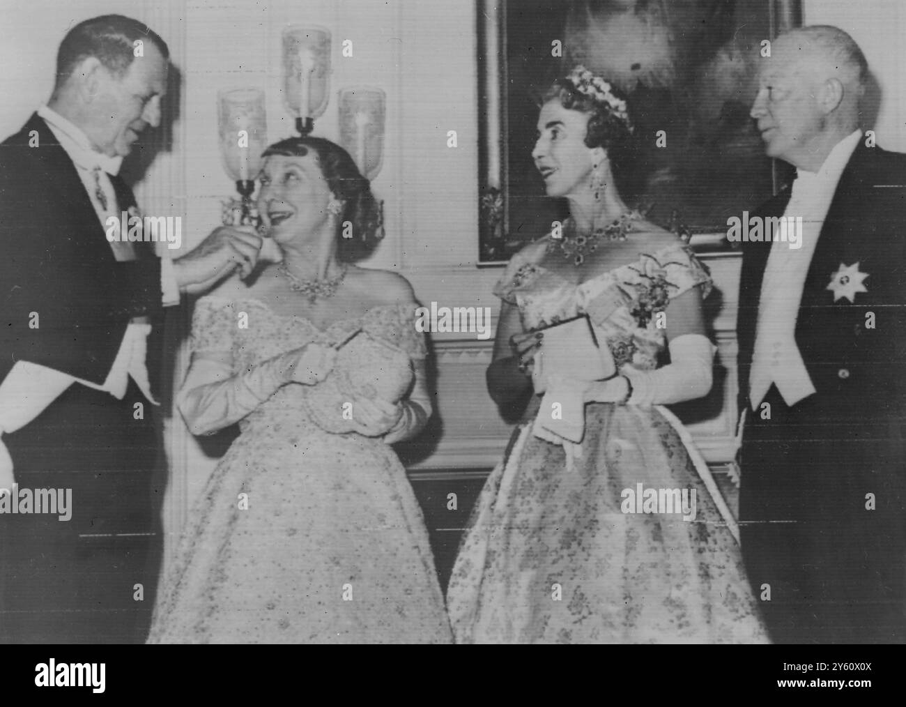 QUEEN INGRID KING, EISENHOWER PRES & EHEFRAU, WASHINGTON 12. OKTOBER 1960 Stockfoto