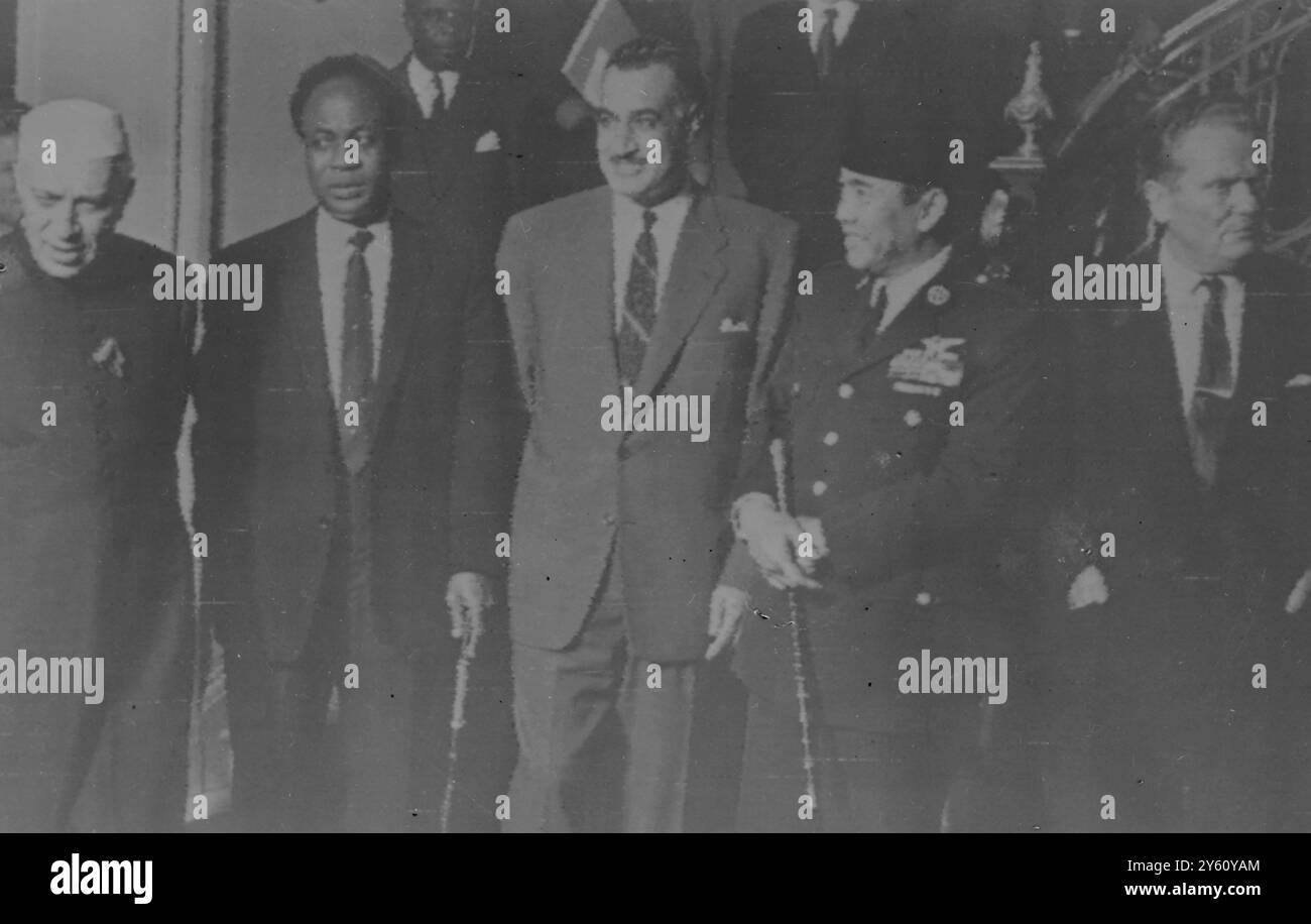 UN NEHRU KWAME KHRUMAH NASSER SUKARNO TITO YUGO HAUPTSITZ (HQ) 30. SEPTEMBER 1960 Stockfoto