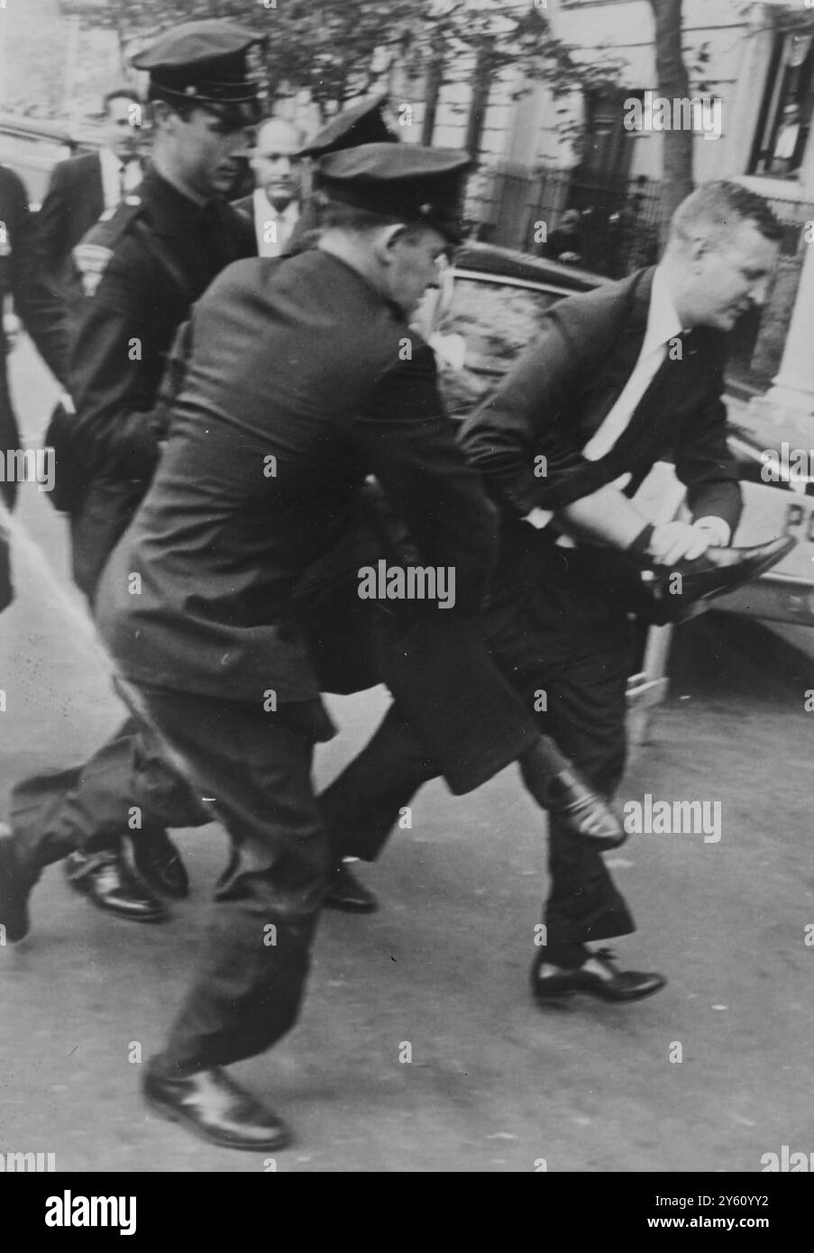 DEMONSTRATION VOR DEM USR UN-HAUPTSITZ (HQ) NEW YORK 27. SEPTEMBER 1960 Stockfoto