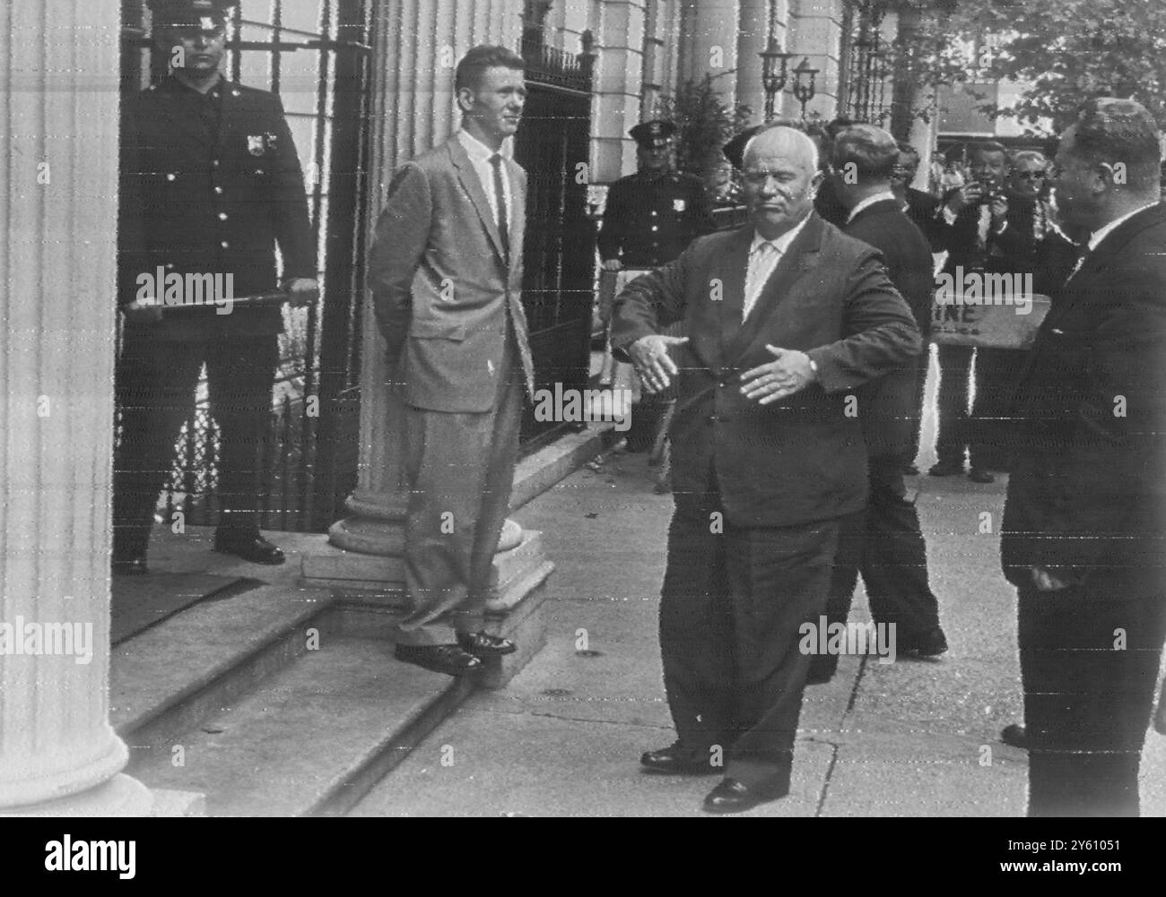 SOWJETISCHER PREMIER NIKITA KRUSHCHEV UN-HAUPTSITZ (HQ) / 23. SEPTEMBER 1960 Stockfoto