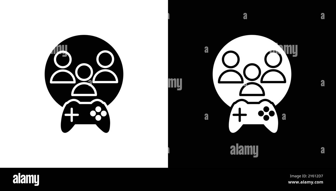 Multi-Game-Player-Symbol-Vektor-Logo-Set-Sammlung oder Bundle-Pack-Gruppe Stock Vektor
