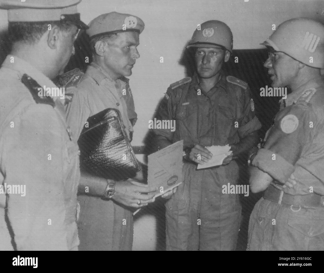 UN-TRUPPEN - SCHWEDISCHE TRUPPEN FÜR DEN KONGO 20. JULI 1960 Stockfoto