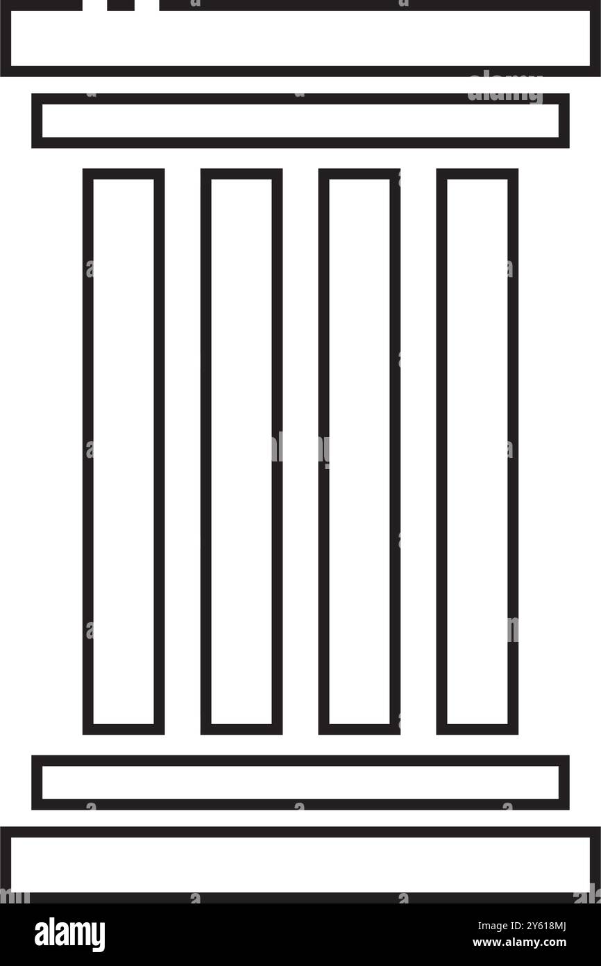 Spaltenlogo Vektor-Illustration Vorlage Design Stock Vektor