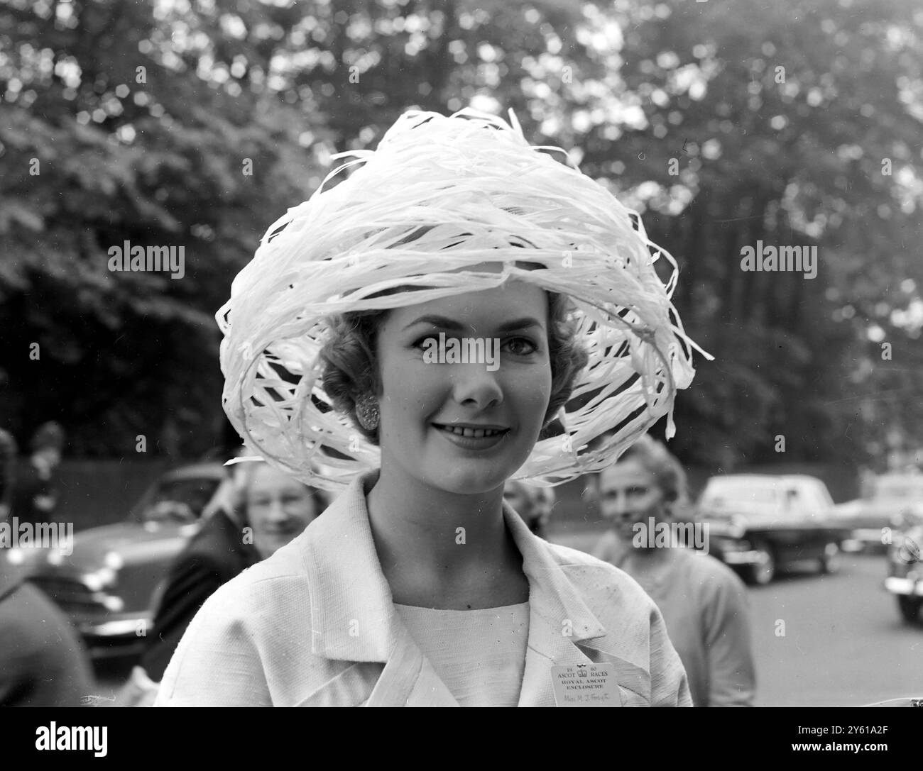 FORSYTH MARLEN MISS TASMANIA KOMMT NACH ASCOT / 16. JUNI 1960 Stockfoto