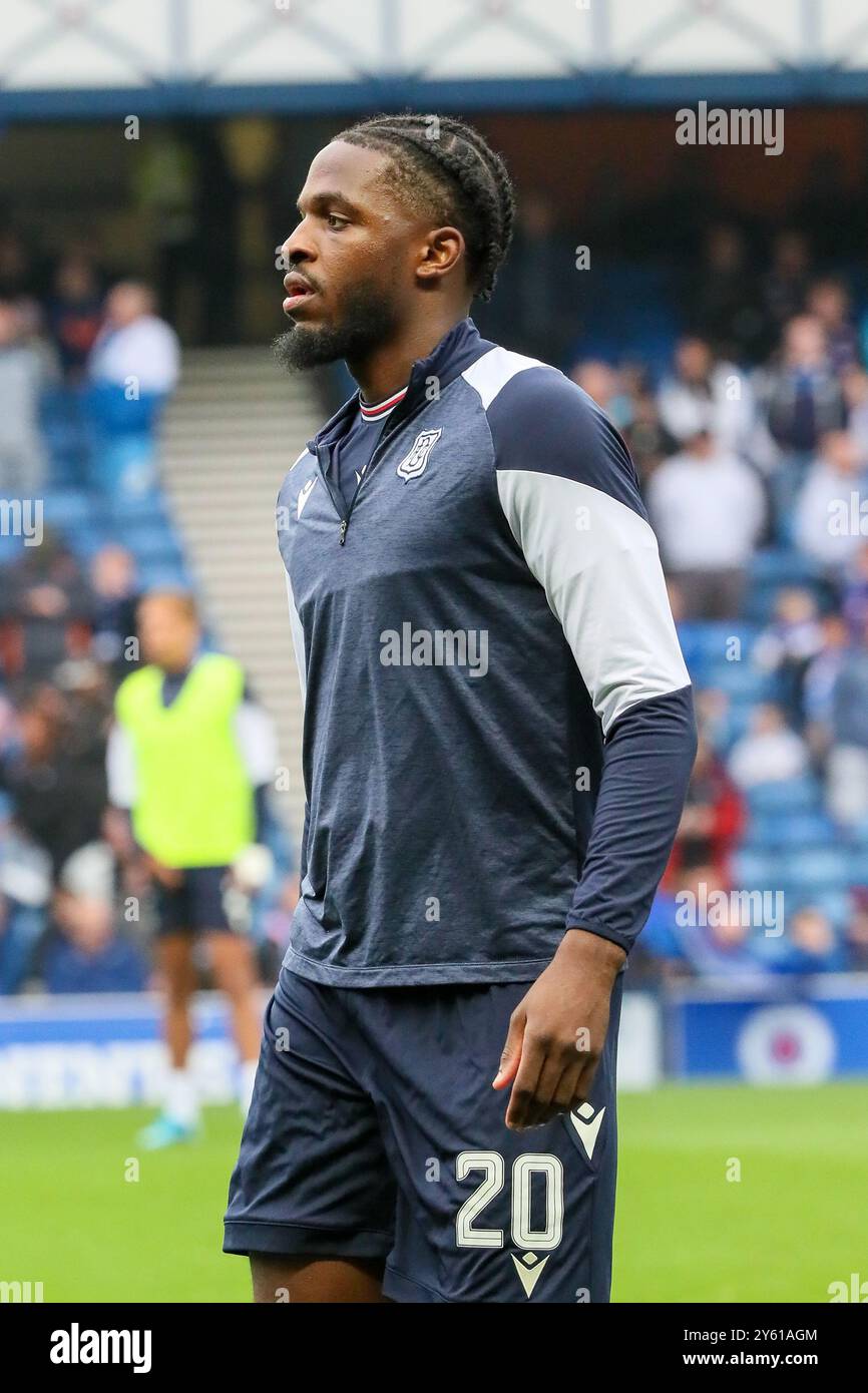 BILLY KOUMETIO, professioneller Fußballspieler, spielt derzeit für Dundee FC, den schottischen Premier Football Club. Stockfoto