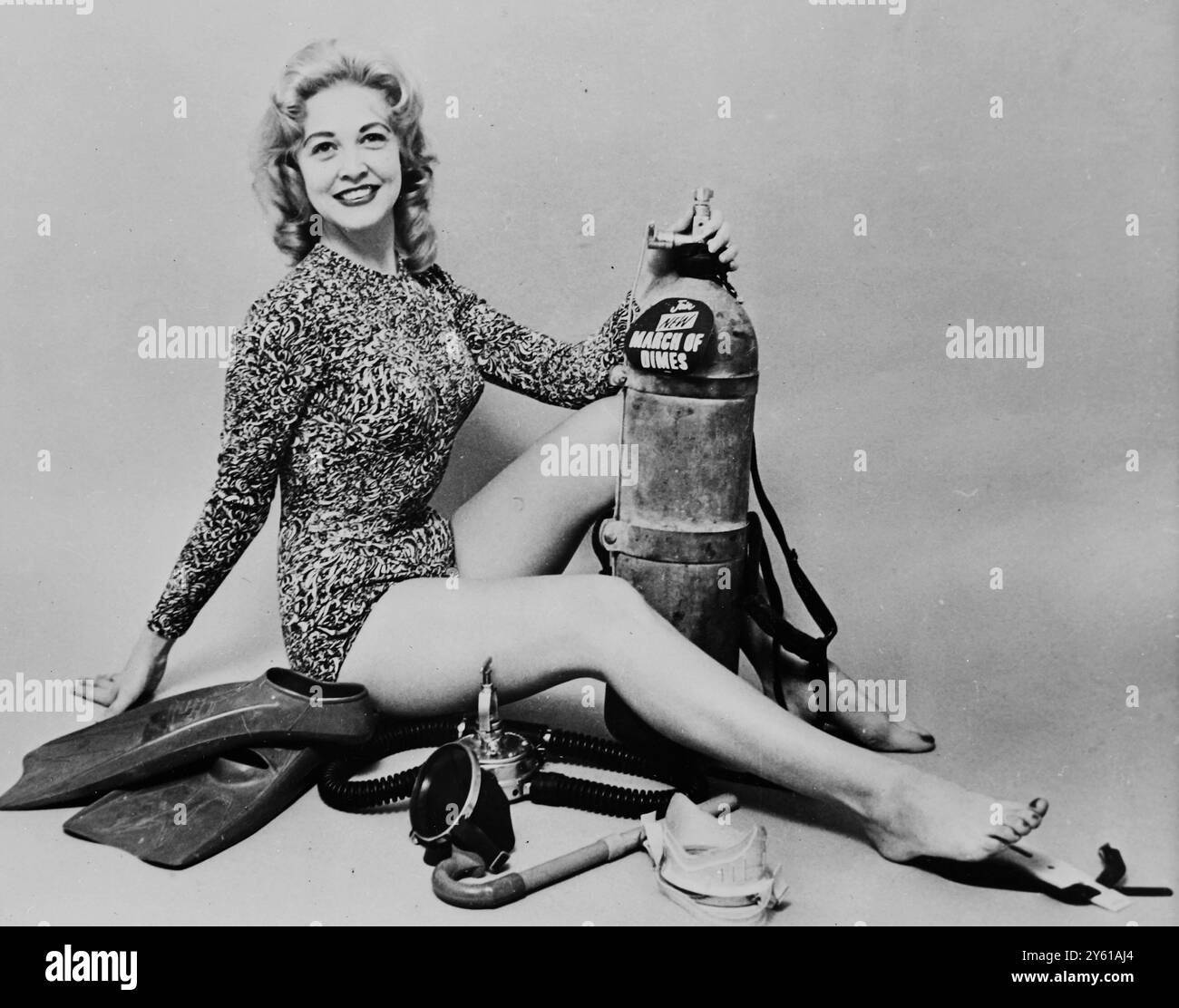 BALDASARE JANE KANAL SCHWIMMER UNTER WASSER / 10. JUNI 1960 Stockfoto