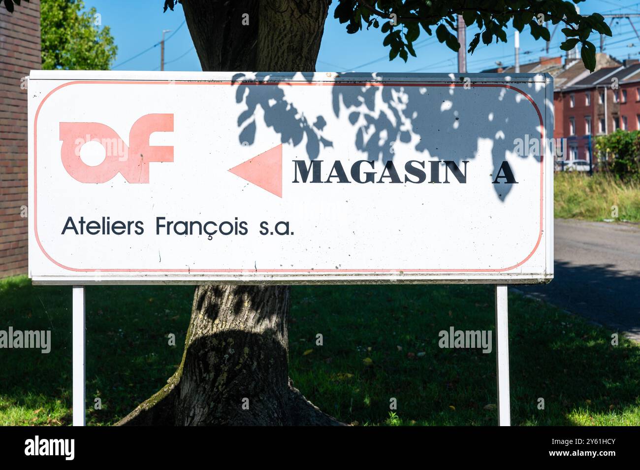 Lüttich, Belgien, 10. August 2024 - Ateliers Francois arbeitet in der Metallindustrie Stockfoto