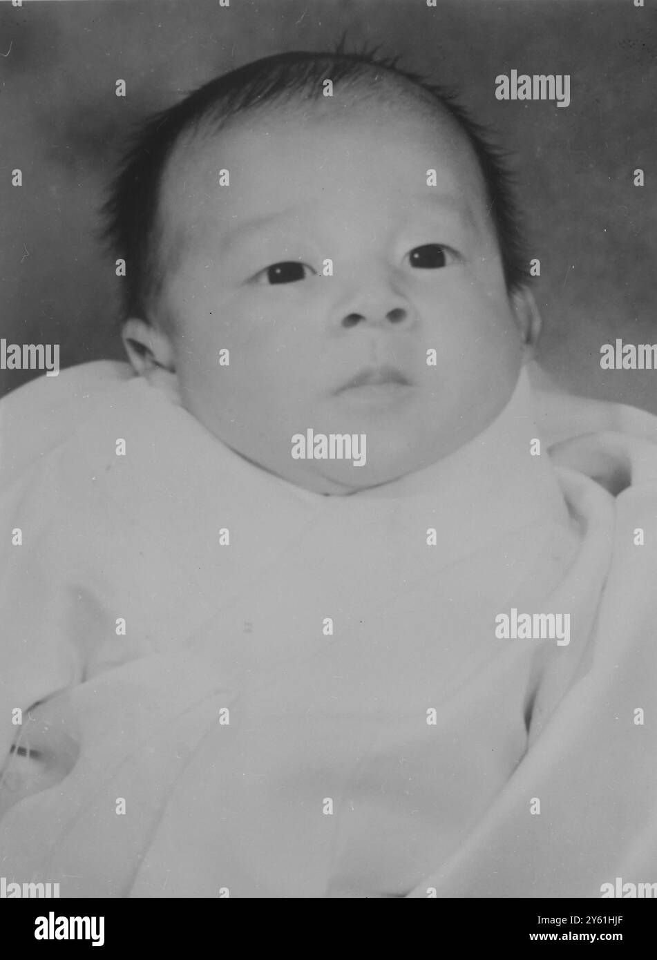 PRINZ HIRO VON JAPAN PORTRÄT - SOHN VON PRINZESSIN MICHIKO UND PRINZ AKIHITO 15. APRIL 1960 Stockfoto