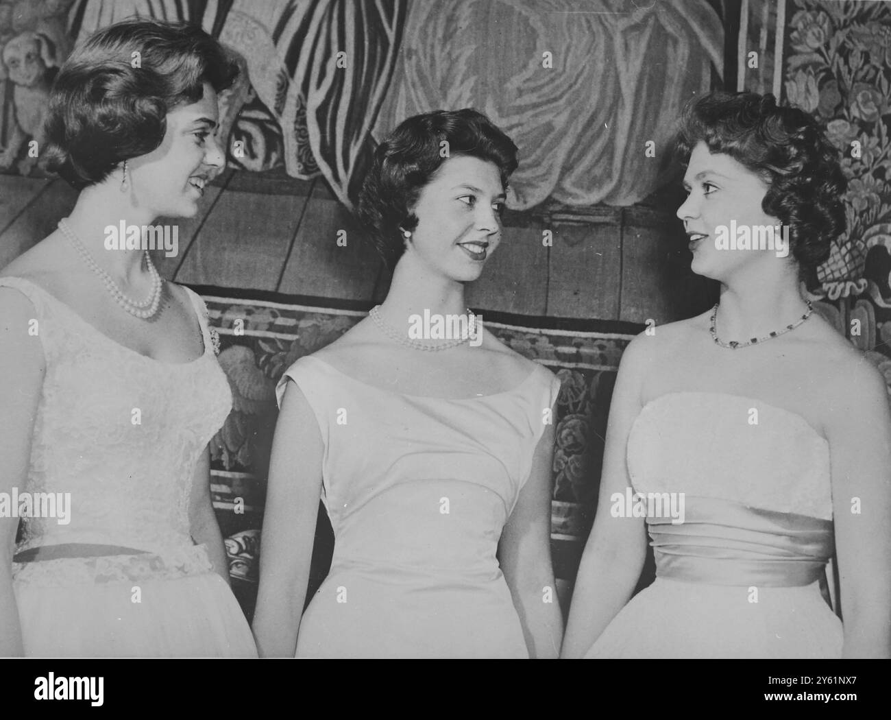 BIRGITTA PRINCESS MARGARETHA & DESIREE PRINCESS'S 7. MÄRZ 1960 Stockfoto