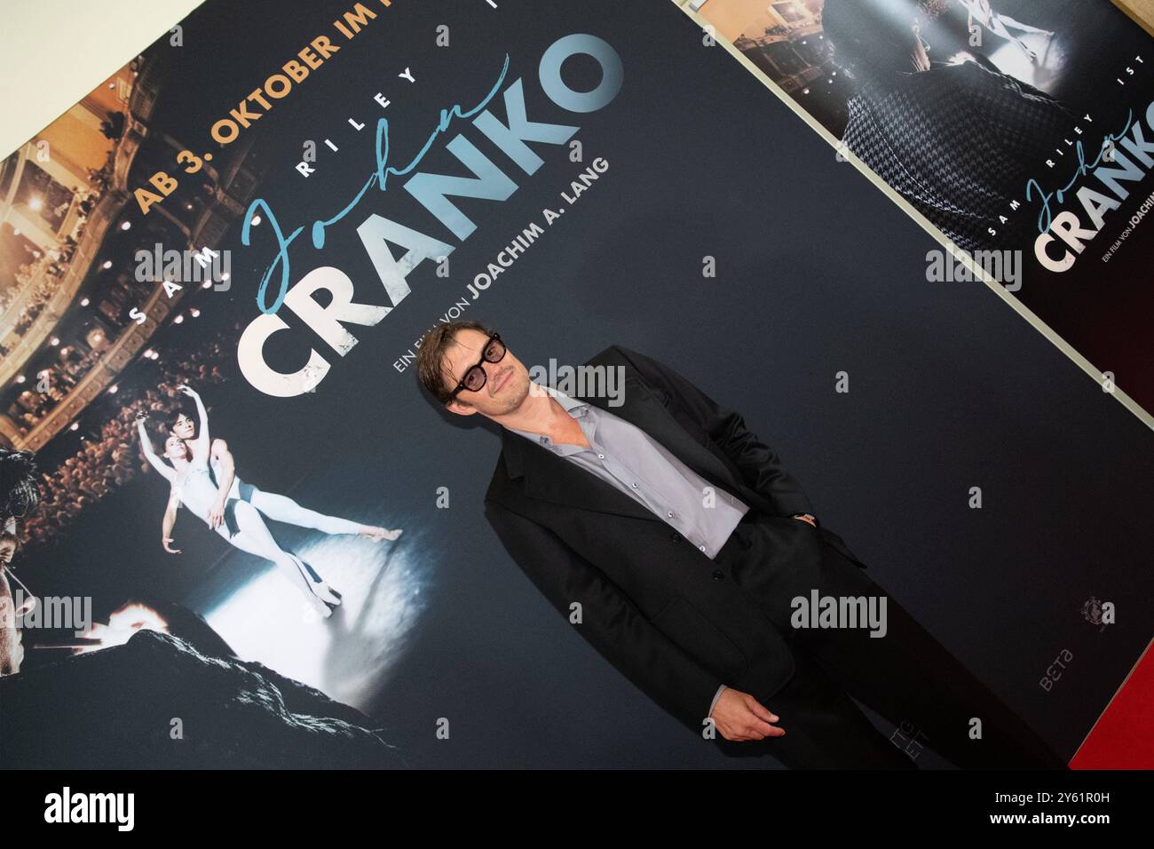 Schauspieler Sam RILEY, Filmpremiere CRANKO in der Lichtburg in Essen, 23.09.2024. *** Schauspieler Sam RILEY, Filmpremiere CRANKO auf der Lichtburg in Essen, 23 09 2024 Stockfoto