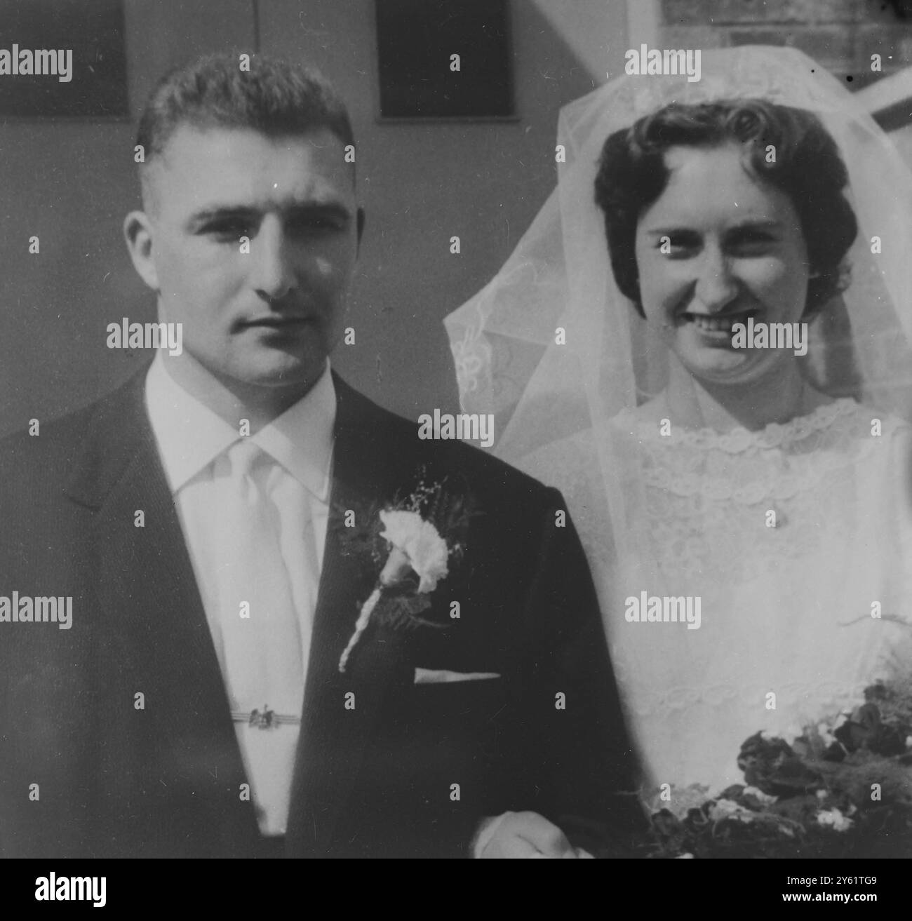 EIN PORTRÄT VON JAMES LAWRENCE NASH MIT SEINER FRAU AM 15. FEBRUAR 1960 Stockfoto