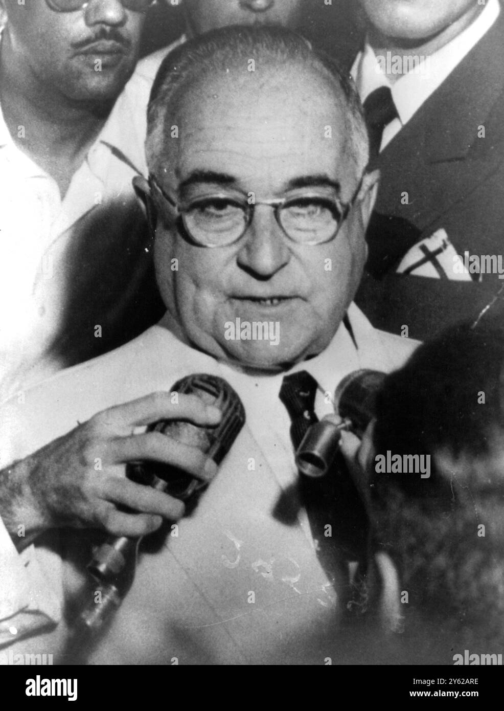 Getulio Vargas, der Brasilien 15 Jahre lang als virtueller Diktator regierte, beging am 24. August 1954 während der Regierungskrise Selbstmord Stockfoto