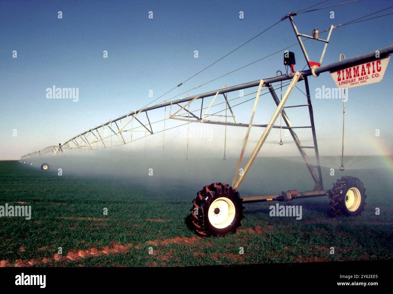 Weizenanbau durch Zentral Pivot Bewässerung Hail Agricultural Development Compnay Saudi Arabien Stockfoto