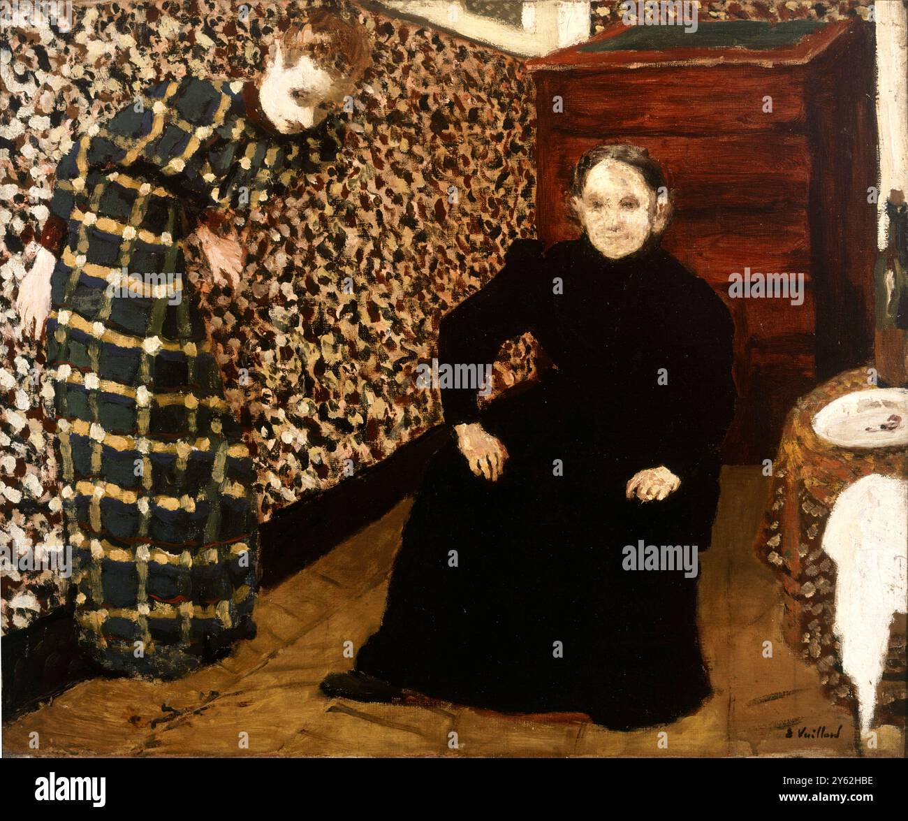 Mutter und Schwester des Künstlers von Edouard Vuillard (1868–1940) im Museum of Modern Art, New York, USA Jean-Edouard Vuillard (* 11. November 1868 bis 21. Juni 1940) war ein französischer Maler und Printmacher, der mit den Nabis in Verbindung gebracht wurde. ©TopFoto Stockfoto