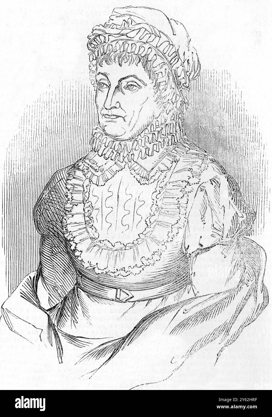 Die Astronomin Caroline Herschel (1750–1848) malte 1829, als sie im 80. Lebensjahr war. Schwester des Astronomen Sir William Herschel. Stockfoto