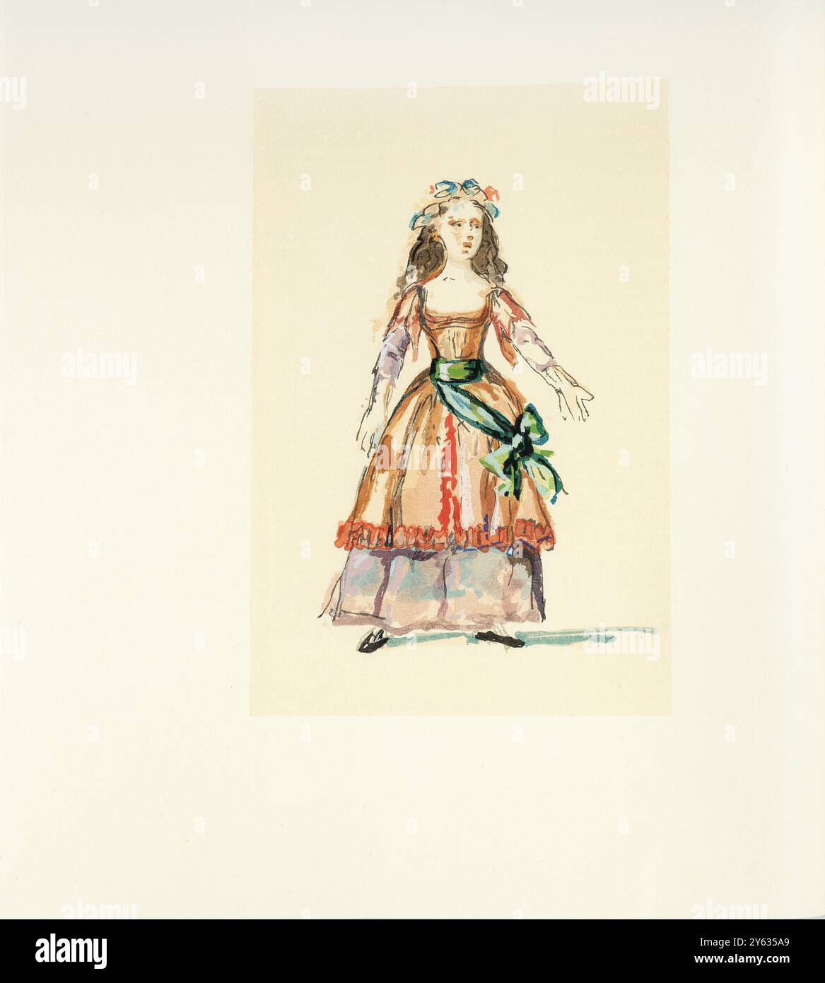 Kostümgestaltung für die Oper Così Fan tutte von Wolfgang Amadeus Mozart. Museum: PRIVATE SAMMLUNG. Autor: BALTHUS. Stockfoto