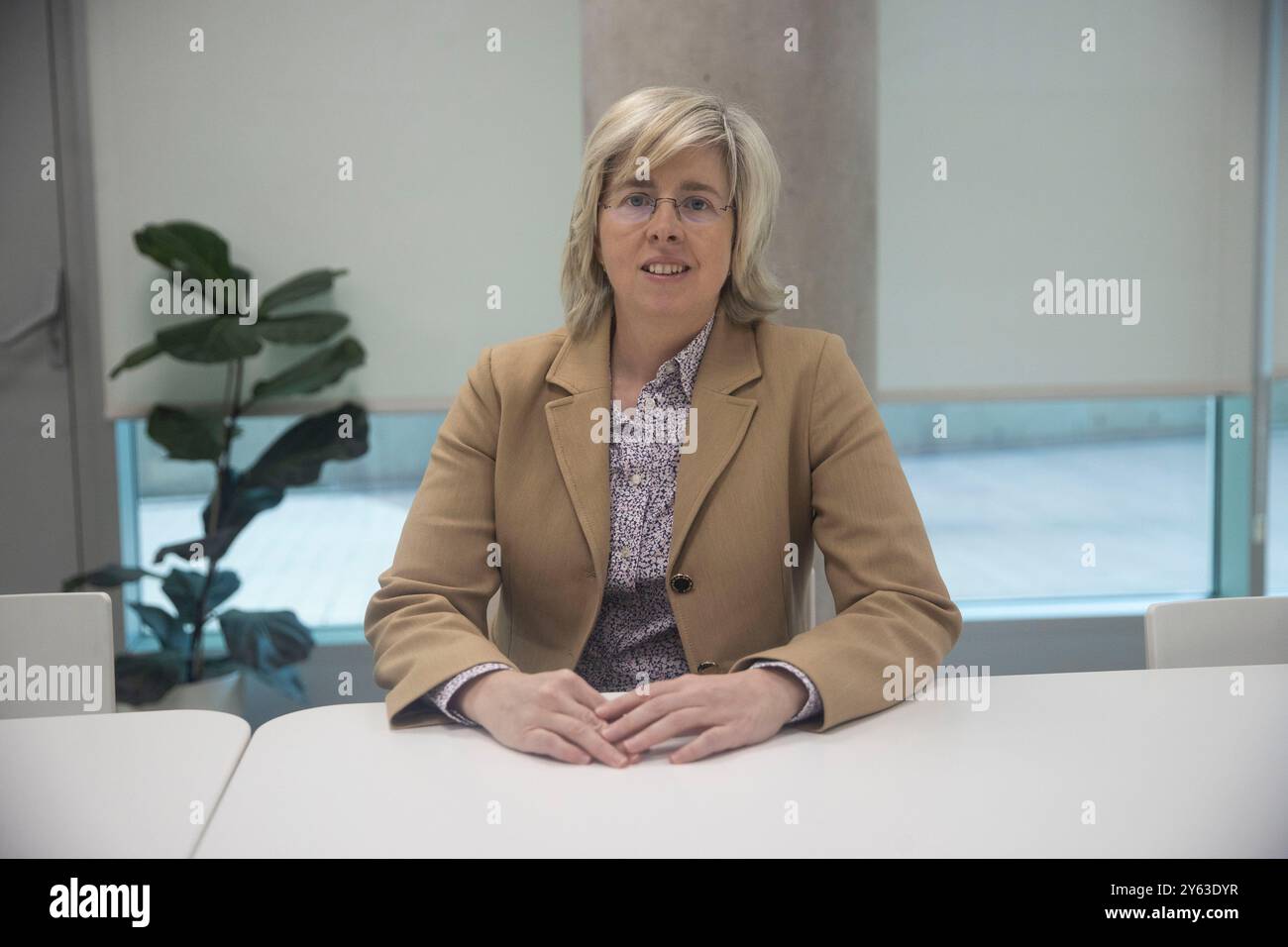 Madrid, 06.03.2024. Interview mit der Ingenieurin für Kernphysik Sehila M. González. Foto: Ángel de Antonio. ARCHDC. Quelle: Album / Archivo ABC / Ángel de Antonio Stockfoto