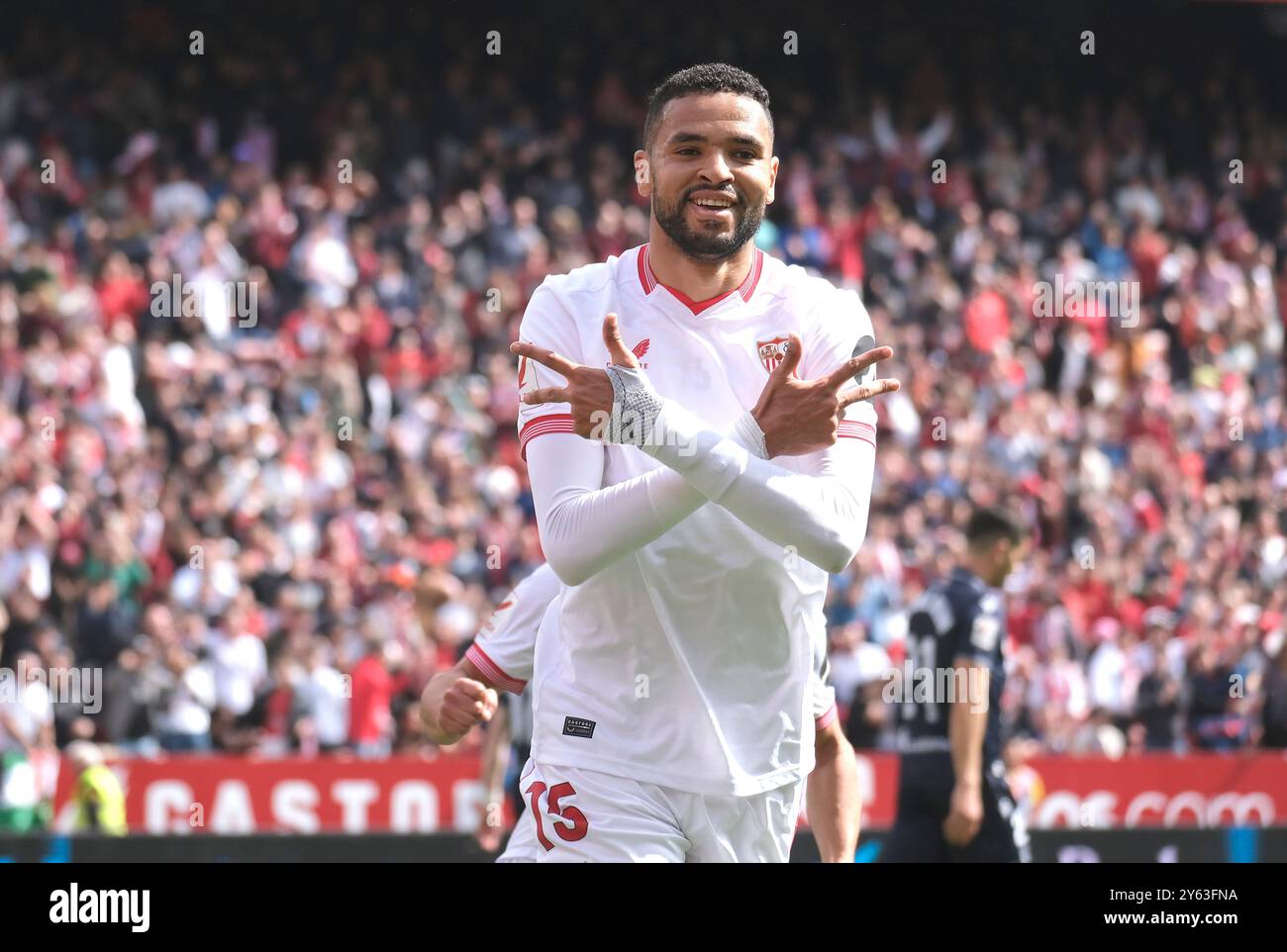 Sevilla, 02.03.2024. Ramón Sánchez Pizjuán-Stadion. EA Sport League. Spieltag 27. Spiel zwischen Sevilla und Real Sociedad mit einem Ergebnis von 3-2 zugunsten von Sevilla. Foto: JM Serrano. ARCHSEV. Quelle: Album / Archivo ABC / Juan Manuel Serrano Becerra Stockfoto