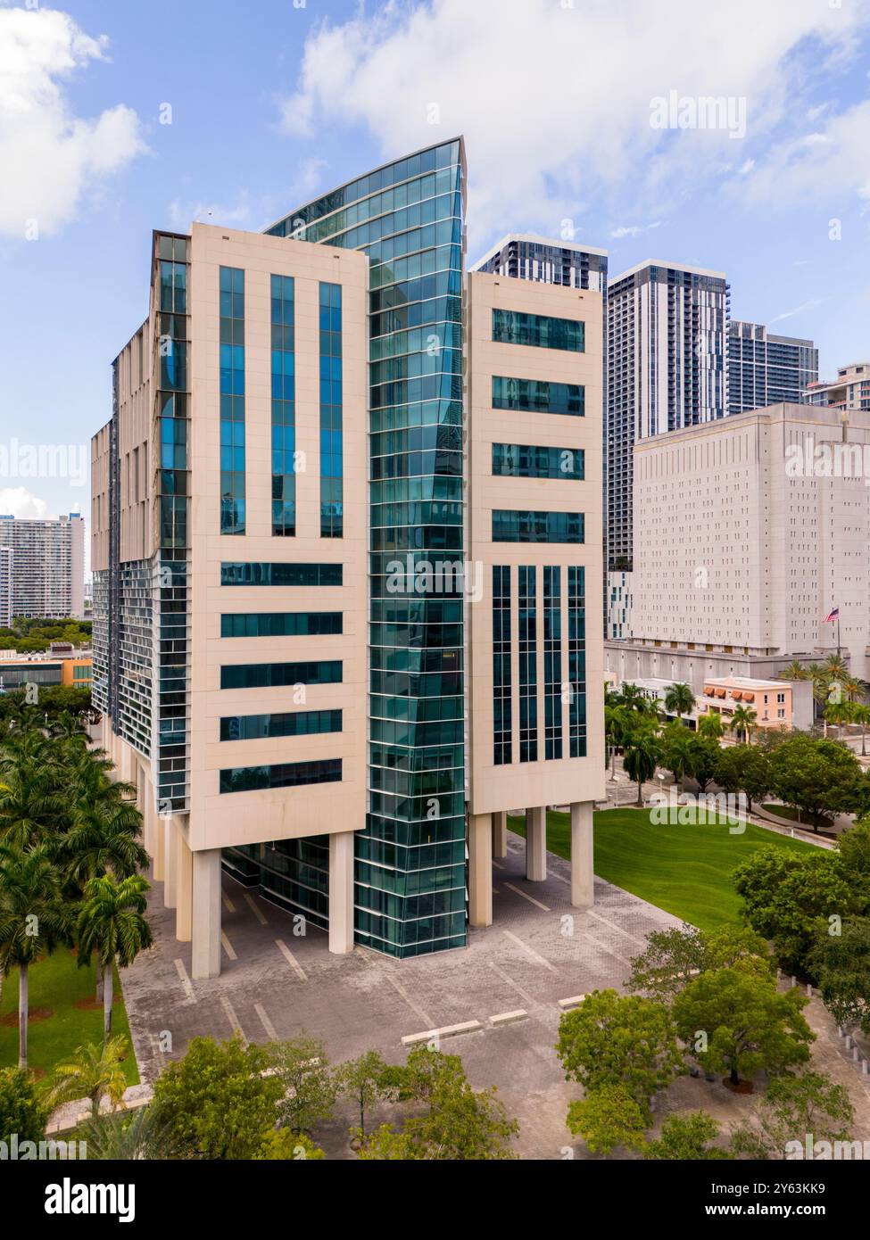 Miami Wilkie D Ferguson Jr US Courthouse aus der Luft Stockfoto