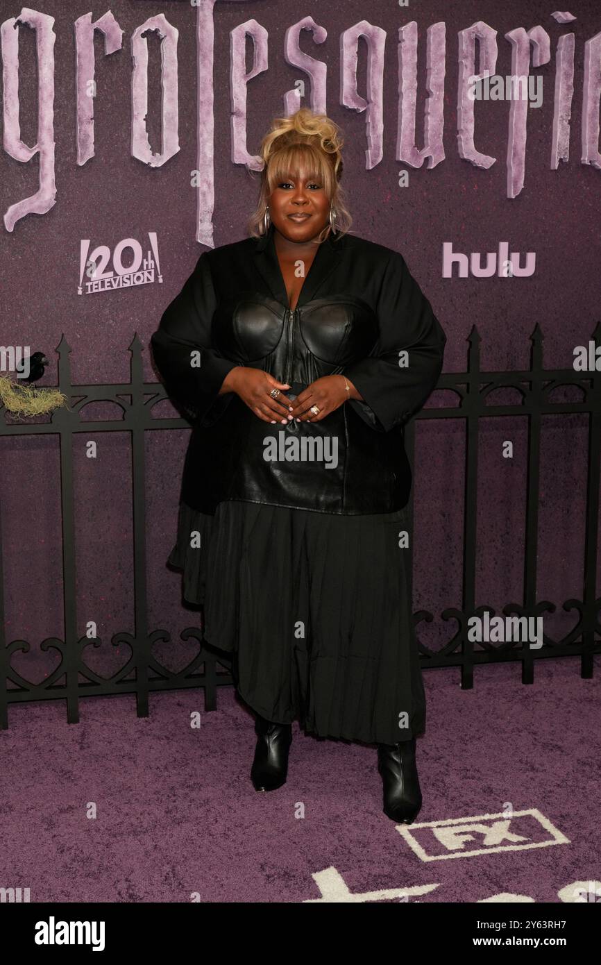 New York, Usa. September 2024. New York, USA. 23.9.24, New York, New York, USA Raven Goodwin nimmt an der Grotesquerie New York Premiere Teil, die am Montag, 23. September 2024 in den Spring Studios 50 Varick Street in New York City stattfand. Credit: Jennifer Graylock/Alamy Live News Stockfoto