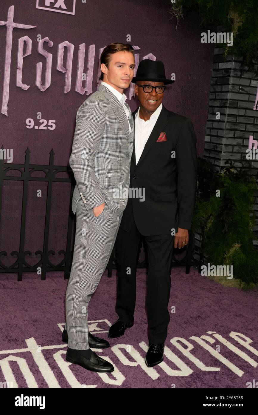 New York, Usa. September 2024. New York, USA. 23.9.24, New York, New York, Vereinigte Staaten Nicholas Alexander Chavez, Courtney B Vance nimmt an der Grotesquerie New York Premiere Teil, die am Montag, 23. September 2024 in den Spring Studios 50 Varick Street in New York City stattfand. Credit: Jennifer Graylock/Alamy Live News Stockfoto