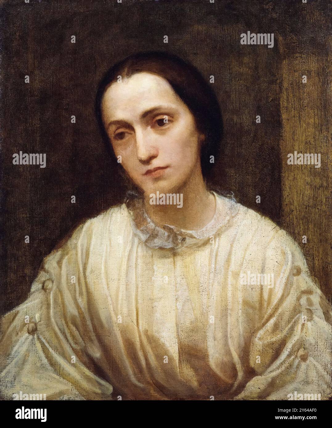 Julia Margaret Cameron (* 1815–1879), britische Fotografin, Porträtmalerei in Öl auf Leinwand von George Frederic Watts, 1850-1852 Stockfoto