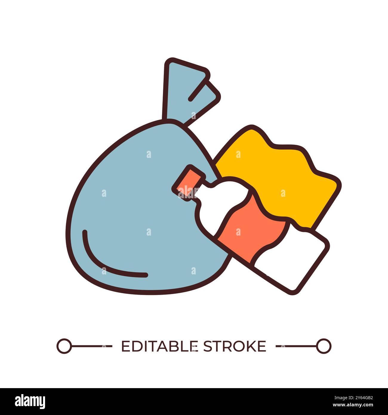 Garbage RGB-Farbsymbol Stock Vektor