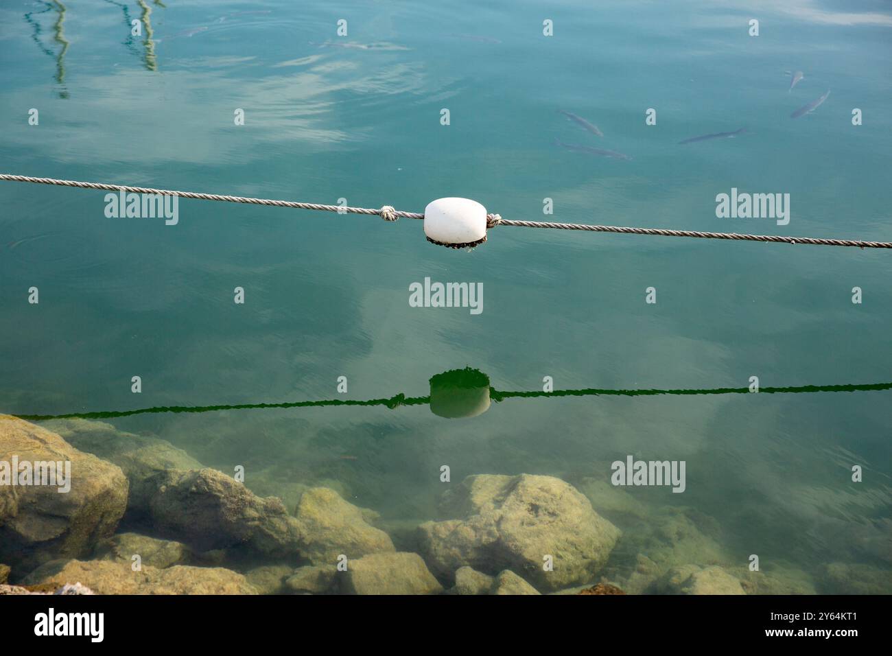 Fanggerät am Ufer des Flusses Lez in Palavas les Flots in Frankreich Stockfoto