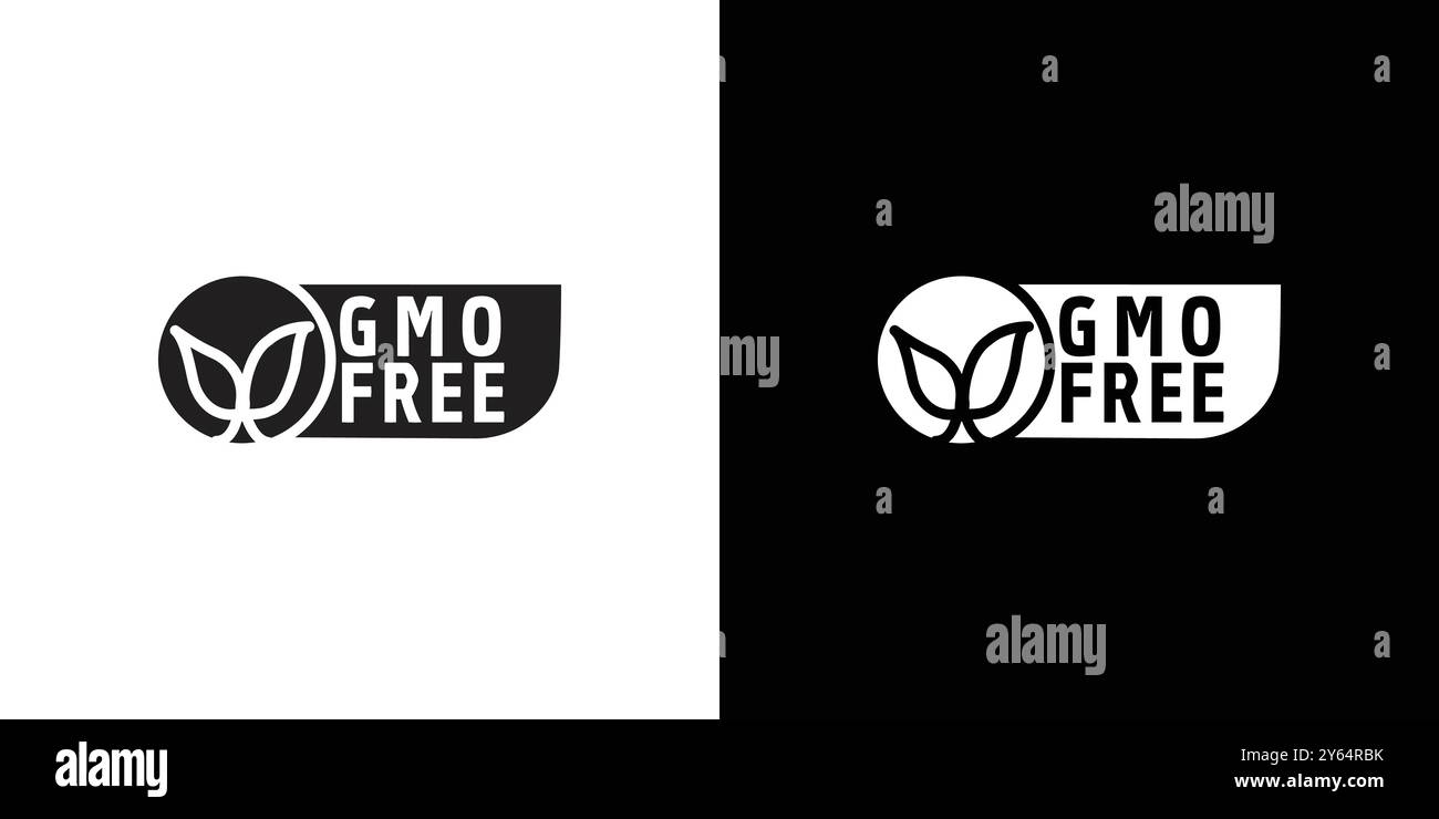 gmo-freies Symbol lineare Vektorgrafik Zeichen oder Symbolsatz für Web-App-ui Stock Vektor
