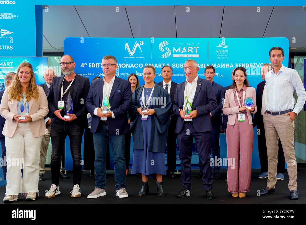 Alle Gewinner beim wirtschaftlichen &#x201c; Smart and Sustainable Marina Rendez-vous 2024 &#x201c; im Yacht Club de Monaco , Montag, 23. September 2024. Economy - (Foto: Spada/LaPresse)alle Gewinner beim wirtschaftlichen &#x201c; Smart and Sustainable Marina Rendez-vous 2024 &#x201c; im Yacht Club de Monaco , Montag, 23. September 2024. Economy - (Foto: Spada/LaPresse) Stockfoto