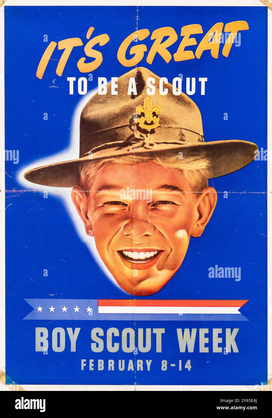 Boy Scout Week (BSA, 1944) American Advertising Poster – „IT's Great to be a Scout“ Stockfoto