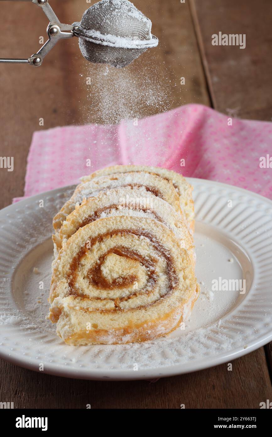 Weich geschnittener ​​and-Kuchen Stockfoto