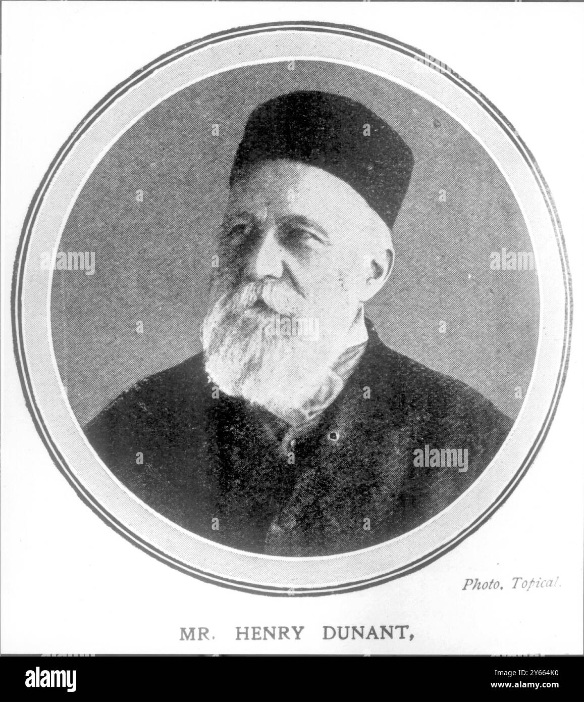 Mr. Henry Dunant, Gründer des Britischen Roten Kreuzes. Mai 1888 Stockfoto