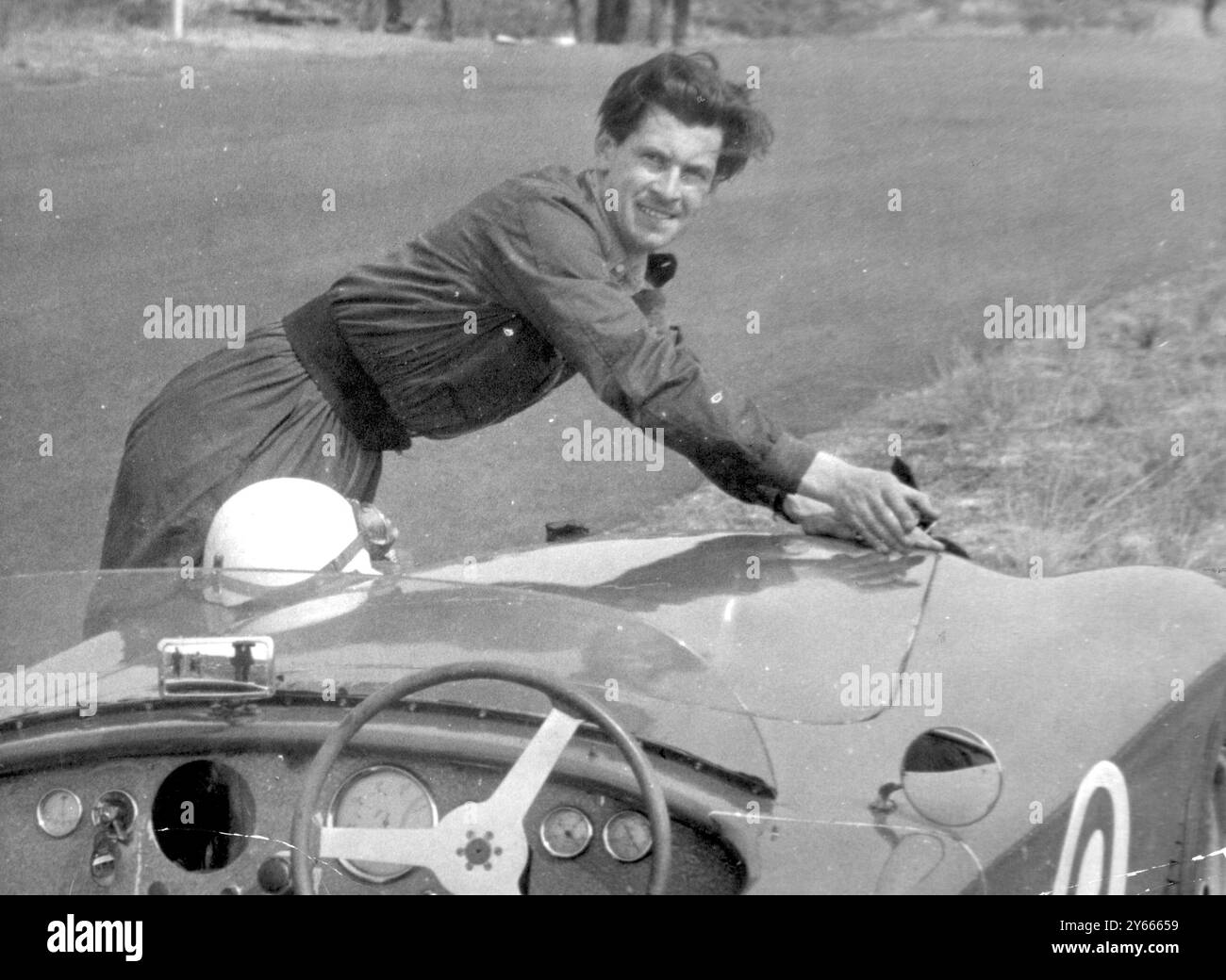 David Blakely, der Rennfahrer, der von Ruth Ellis getötet wurde. April 1955 Stockfoto